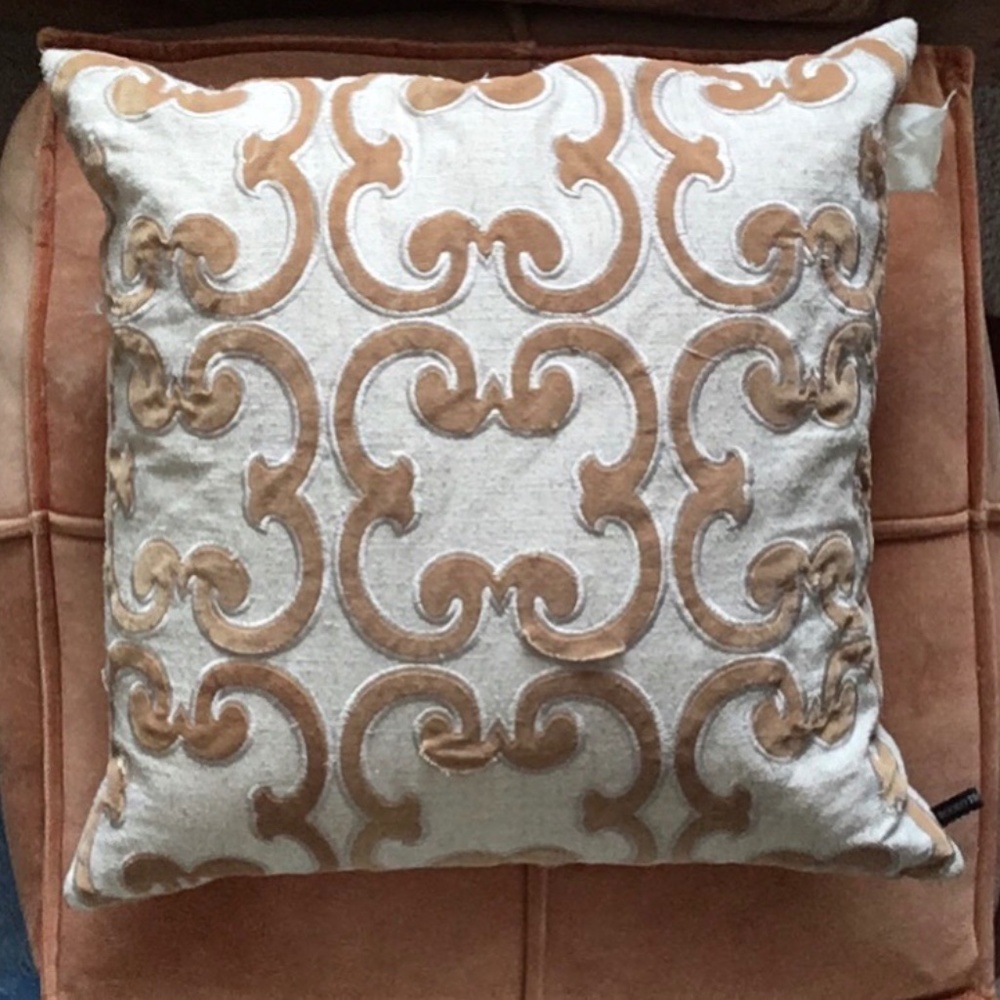 Rodeo Home Cream and mustard Accent Throw Pillow